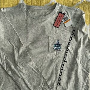 Vineyard Vines Light Gray Long Sleeve Tee